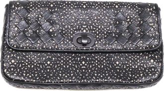 Bottega Veneta Black Leather Clutch Bag (Pre-Owned)