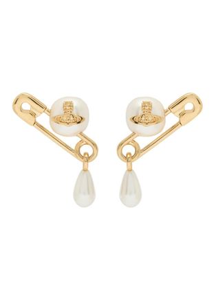 Vivienne Westwood Claude Small Faux Pearl Drop Earrings - Gold - One Size