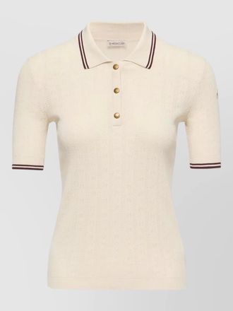 Moncler rhombus logo pattern cotton polo shirt