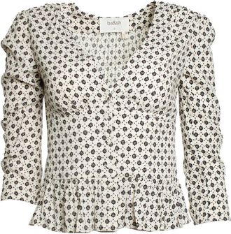 BA&SH Ba & sh, Carlo top in black and ecru