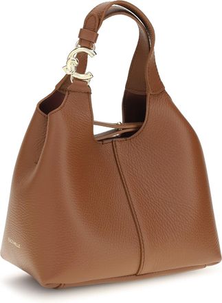 Coccinelle Womens Handbag C-Easy Cognac Calf Leather Shoulder Bags
