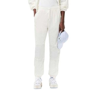 Lacoste Effen fleece joggingbroeken voor dames (Wit)