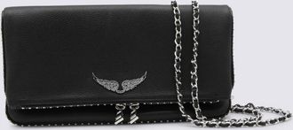 Zadig&Voltaire Black Rock Grained Leather Shoulder Bag