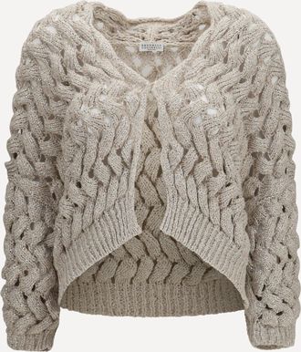 Brunello Cucinelli Openwork sequin Cardigan Female S