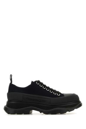 Alexander McQueen Alexander Mcqueen Black Canvas Tread Slick Sneakers