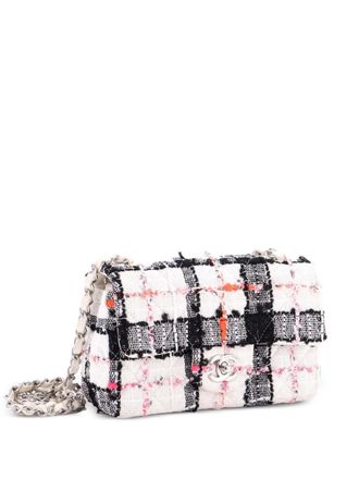 Chanel Classic Single Flap Bag Quilted Tweed Mini crossbody bag - Zwart