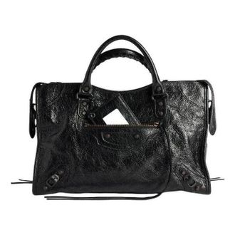 Balenciaga (WMNS) Balenciaga Le City Bag Medium Black 8657602ACFH1000