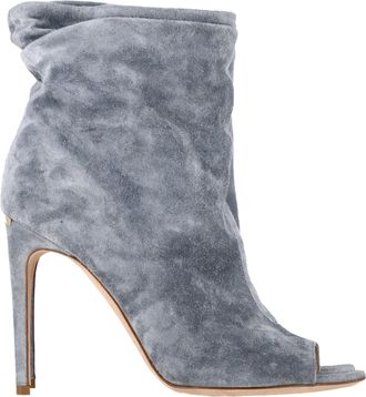 Burberry Pre-owned Womens Peep Toe Ankle Boots in Grey Suede - Size EU 39