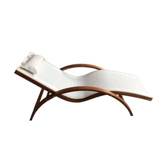 Concept Usine Tumbona de madera color beige