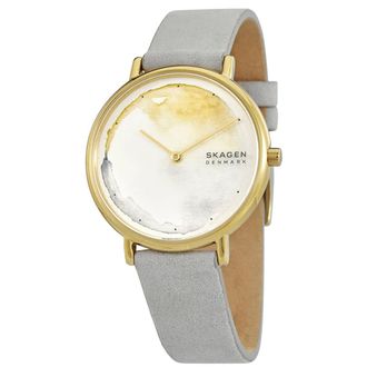 Skagen Signatur Quartz Gray Leather Ladies Watch SKW2772
