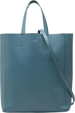 Celine Pre-owned Vintage Leren Tote Bag - Dames - Vintage Shopper - Blauw - ONE Size - Leer - Vintage