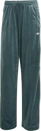 adidas Fluwelen trainingsbroek met bloemenprint - Groen