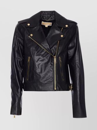 Michael Kors biker jacket gold hardware