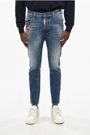Dsquared2 PAC-MAN Straight-Leg Jeans SKATER with Contrast Patches 15cm size 46