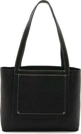Herm&egrave;s Black Taurillon Clemence Leather Shoulder Bag Tote Bag (Pre-Owned)