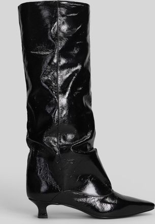 The Seller Low Heels Boots In Black Leather