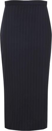 Givenchy Falda Midi Rayada de Lana - Skirts - Mujer - Azul - S