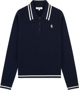 Sporty & Rich Polo a righe - Blu