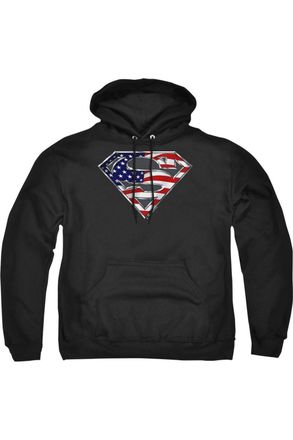 Gildan Superman All American Shield Adult Pull Over Hoodie / Hooded Sweatshirt