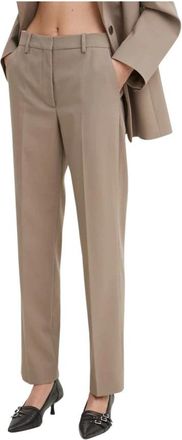 By Malene Birger Igda Broek - Dames - Chinos - Bruin - S - Polyester - Broeken