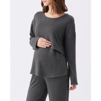 Ripe Super Soft Nursing Top in Charcoal Marle at Nordstrom, Size X-Small Au