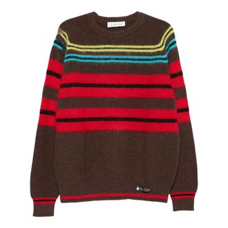 Lanvin Maglione a righe con girocollo - - Knitwear - Uomo - Marrone - S