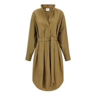 Nude Chemisier Midi Dress - female - NUDE - Shirt Dresses - Brown - XS - Dresses