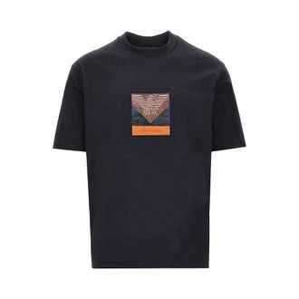Emporio Armani Jersey T-shirt with logo patch Man XL
