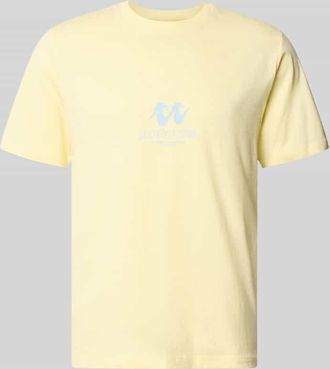 Jack & Jones Regular Fit T-Shirt mit Logo-Print Modell Eres in Hellgelb, Gr&ouml;&szlig;e XXL