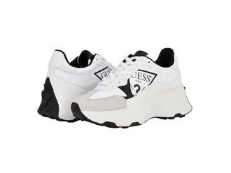 Guess Calebb Womens Shoes White/Black : 5.5 M, Synthetic/Textile