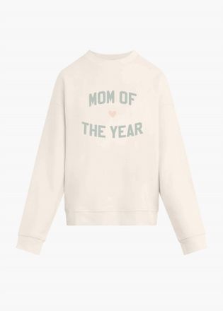 Favorite Daughter Womens Mom Of The Year Sweatshirt In Gardenia Light Sage