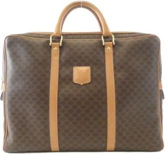 Celine Pre-owned Handbags, female, Brown, Size: ONE SIZE Pre-owned Vintage Canvas Handbag