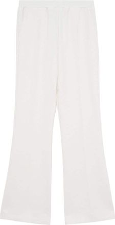 J.W.Anderson tech-jersey flared trousers - women - Polyester - 10 - White