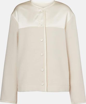 Jil Sander Giacca in lana vergine con raso