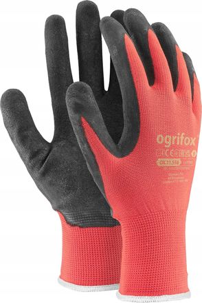 OEM Guantes De Trabajo Rojo-negro 8-m Ox-latekscb8 - 100 Unidades