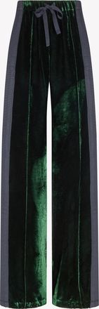 Serena Bute Velvet Jogger - Dark Green