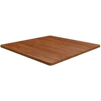 vidaXL Piano Tavolo Quadrato Marrone Scuro 90x90x2,5cm Rovere Trattato vidaXL