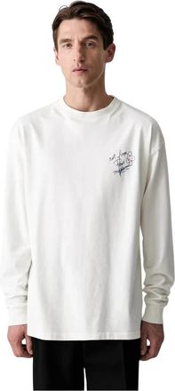 Dr&ocirc;le de Monsieur Long Sleeve Tops - Heren - Longsleeves - Wit - S - Tops