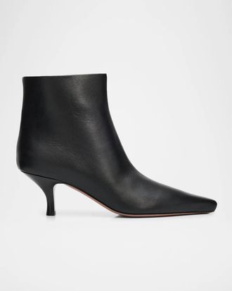 PARIS TEXAS 60mm Rose Snake-Printed Leather Ankle Boots