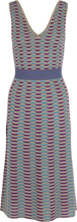 M Missoni Patterned Lam&eacute; Midi Dress