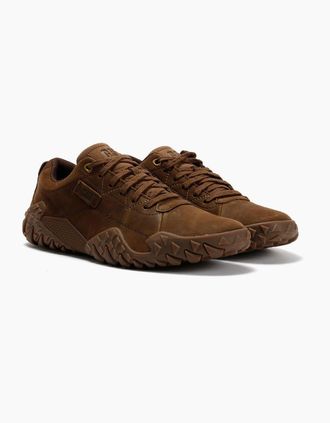 CAT Mens Caterpillar Gridlock Lo Tumbled Nubuck Mens Carafe Lace-Up Shoes - Brown - Size: 11