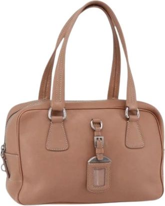 Prada Pre-owned Handbags, female, Beige, Size: ONE SIZE Pre-owned Vintage Handbag