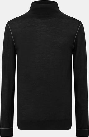 HUGO BOSS Mens Turtle Neck Long Sleeve Sweater in Dark Blue - Size 2XL