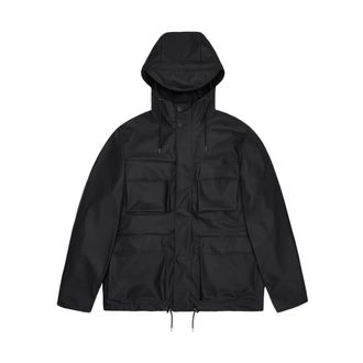 Rains Pocket Jacket - Heren - Regenjassen - Zwart - S - Polyester - Jassen