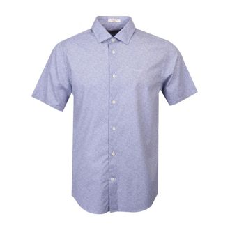 GANT Regular Fit Poplin Short Sleeve Shirt - male - Gant - Short Sleeve Shirts - Blue - 2XL - Shirts