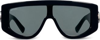 Gucci Black Rectangular Sunglasses