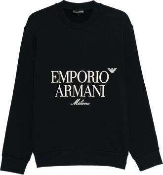 Emporio Armani Logo-embroidered Crew-neck Sweatshirt