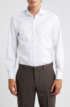 Eterna Cover Slim Fit Non-Iron French Cuff Cotton Dress Shirt in White at Nordstrom Rack, Size 15 - R