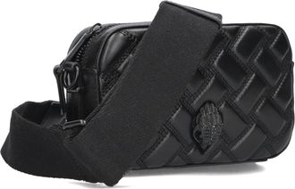 Kurt Geiger Tassen, Dames, Zwart, ONE Size, Wol, Zwarte Kensington SM Camera Schoudertas