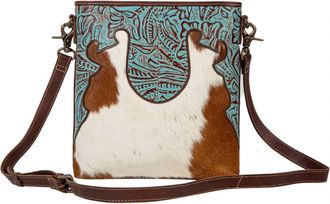 Myraswim Ridge Morning Glory Leather Bag In Brown